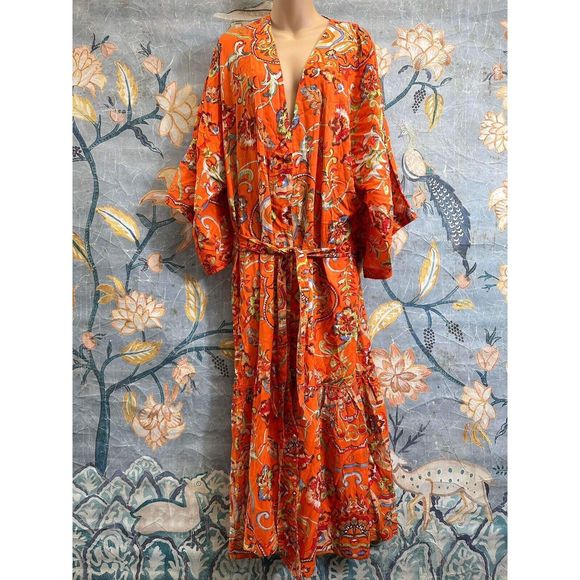 Anthropologie Boho Femme Sleep Kimono Size XS - Picture 5 of 9
